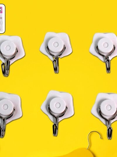 Self Adhesive Wall Hooks (6 Pcs) – Multipurpose | Indo Glow