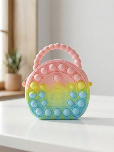 Rainbow Silicone Pop It Coin Purse – Fun Stress Relief Accessory