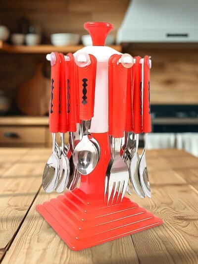Stainless Steel Cutlery Set � 24-Piece with Stand | Serve Stellar