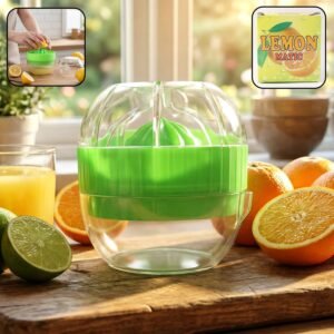Manual Citrus Juicer – Splash-Free Juicing with Bowl & Cover