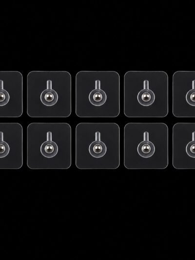Adhesive Plastic Wall Hooks � Strong Hold & Reusable 10 Pc Set