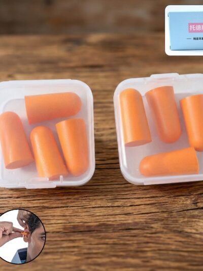 Noise Reduction Ear Plugs – Soft Foam, Comfortable Fit (4 Pair)