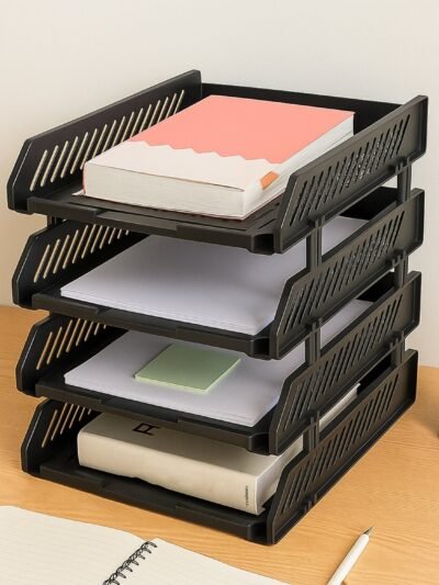 Office File Rack – 4-Layer Desktop Storage with Drawers | FiloDesk
