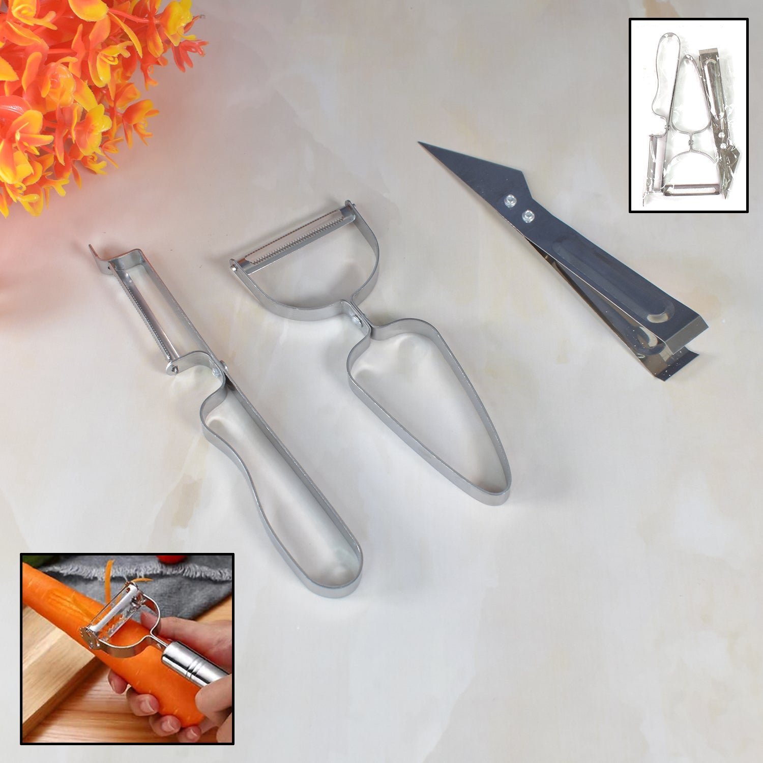 3-in-1 Vegetable Peeler Set – Multifunctional Kitchen Tool | Quickslice