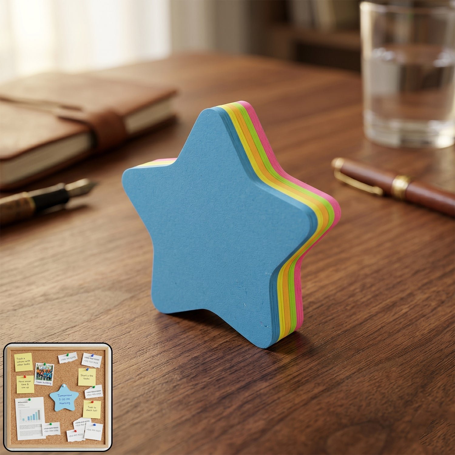 Star-Shaped Sticky Notes � Reusable & Vibrant Reminders