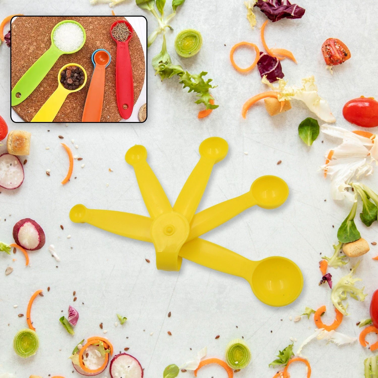Plastic Measuring Spoons Set – 5 Pcs for Baking & Cooking | Bake & Dwell