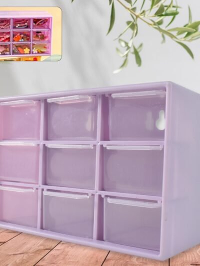 Jewellery Drawer Organizer – Compact 9-Compartment Plastic Storage