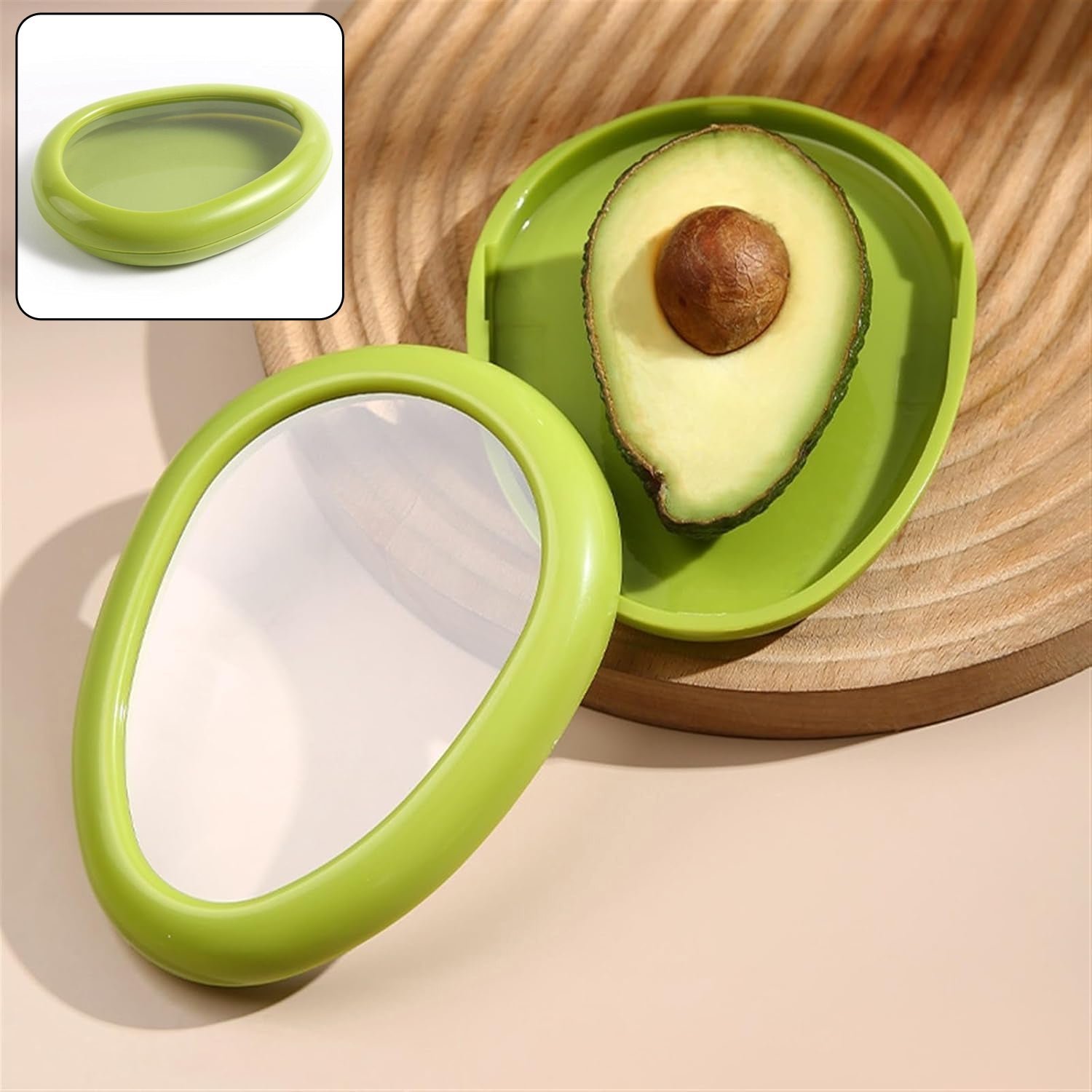Green Oval Vegetable Container � Keeps Produce Fresh & Organized