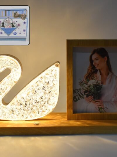 Duck Crystal LED Lamp – Unique Photo Frame with Soft Night Light