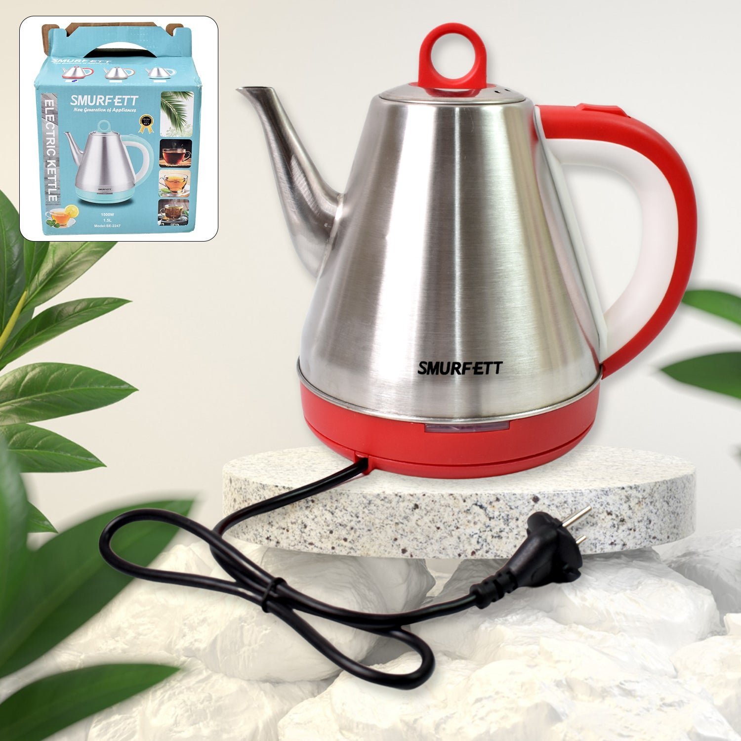 Electric Kettle 1.5 Litre � Stainless Steel, 1500W | Siplix