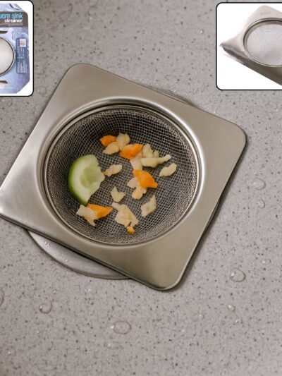 Stainless Steel Sink Strainer – Rustproof Square Filter