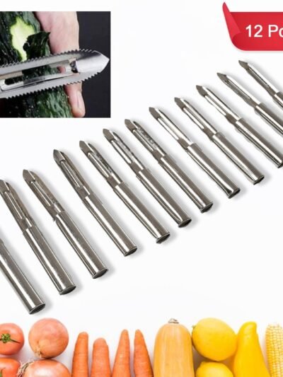 Stainless Steel Peeler Set – 12-Piece Multi-Purpose | Quickslice