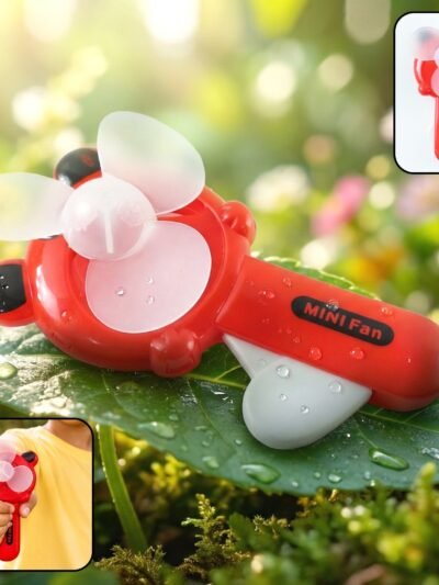 Hand Press Mini Portable Fan – Manual Cooling Toy for Kids