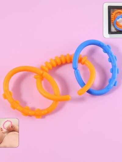 Baby Learning Links Set – Safe, Colorful 3-Piece Educational Toy