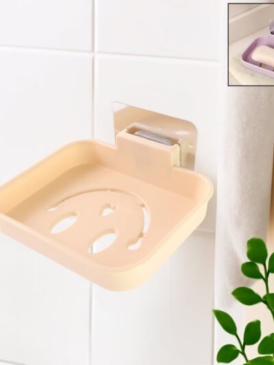 Wall Mounted Soap Dish Holder – Self Adhesive with Drainage