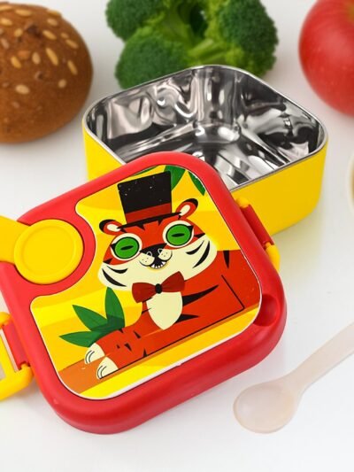 Kids Stainless Steel Lunch Box – Leakproof Tiger Design