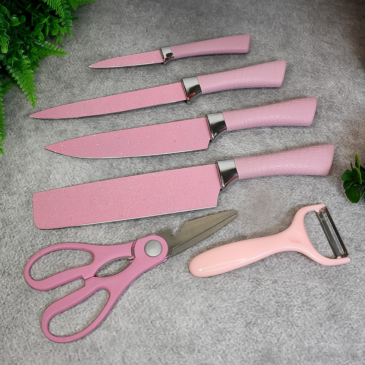 Chef Knife Set � 6 Pcs Stainless Steel Ceramic Coated | Quickslice