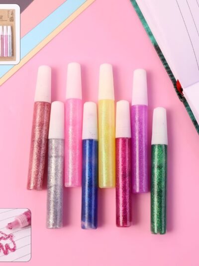 Multi-Color Glitter Craft Glue Pen Set – 8 Vibrant 10 ml Tubes