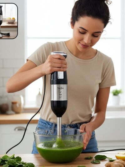 Handheld Stainless Steel Emulsion Blender – Powerful 300W Motor