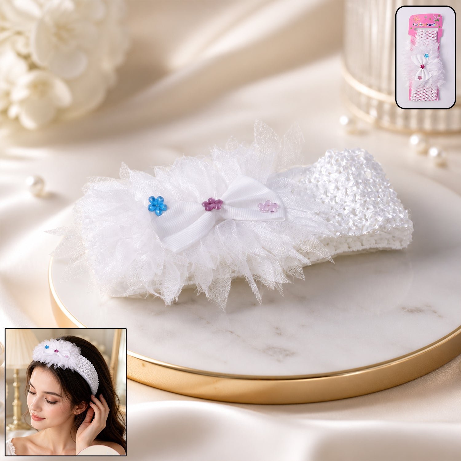 Baby Headband � Soft Elastic Floral Hair Accessory for Infants