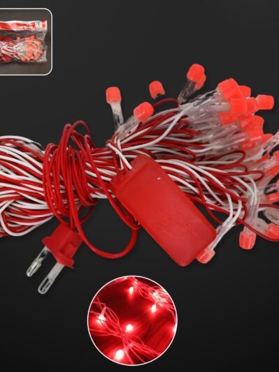 LED Decorative String Lights – 10 Meter Red Glow for Festivals
