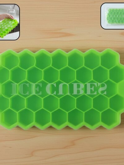 Honeycomb Silicone Ice Cube Tray with Lid – Hexagon Shape Design