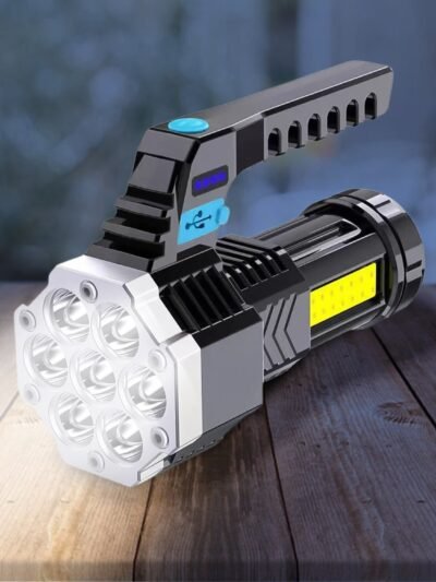 Rechargeable LED Flashlight – Portable 7-LED COB Torch | PHOBIA