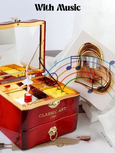 Ballerina Music Box � Hand Crank Piano & Storage |