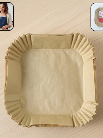 Square Disposable Paper Air Fryer Liners – Non-Stick & Easy-to-Clean