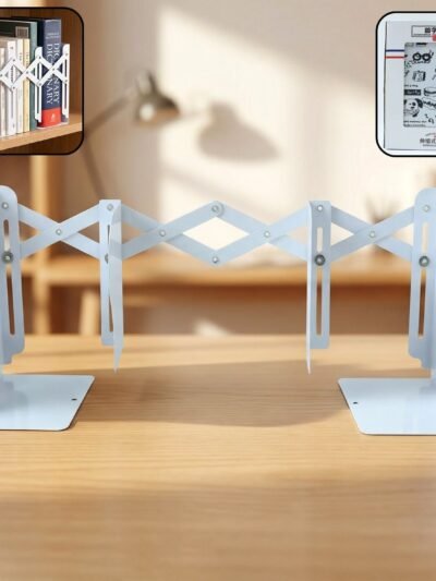 Adjustable Telescope Iron Desk Book Stand – Expandable Organizer