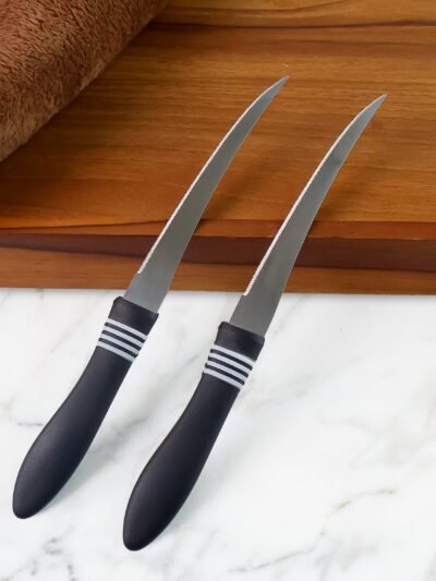 Serrated Kitchen Knife Set – Premium Curved Stainless Steel Blades