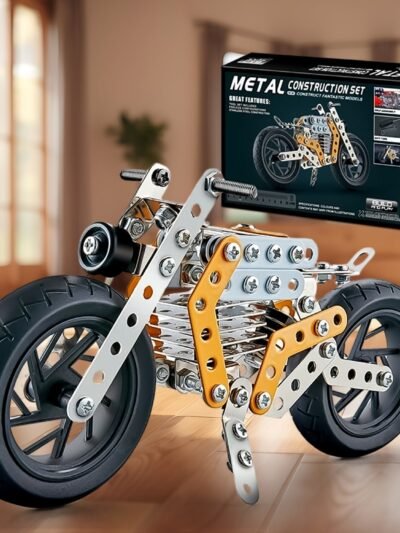 Metal Bike Building Kit – DIY STEM Construction Toy for Kids | Little Blocks