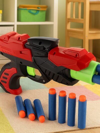 Soft Bullet Gun Toy – Safe Manual Dart Blaster for Kids Play