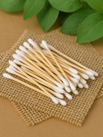 Wooden Cotton Ear Buds – Eco-Friendly, Soft & Biodegradable