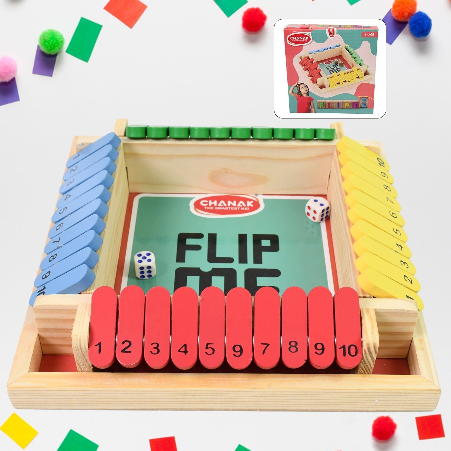 Shut The Box Game � Classic Wooden Dice for Family Fun | Aditi