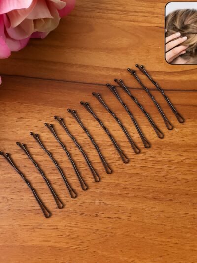Hair Bobby Pins – Strong Grip Non-Slip Metal Clips, 12 Pcs