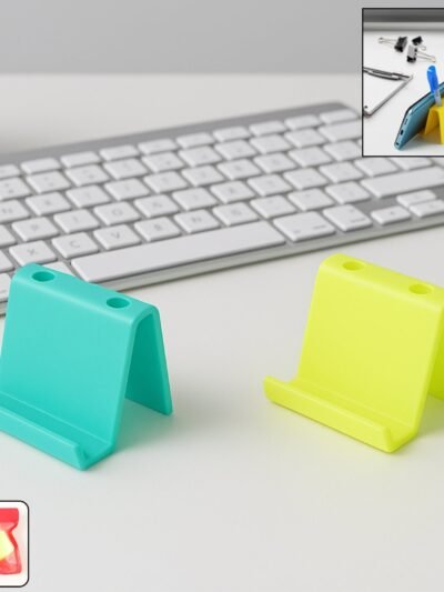 Mobile Phone Stand & Pen Holder – Compact Desk Organizer (2 Pc)