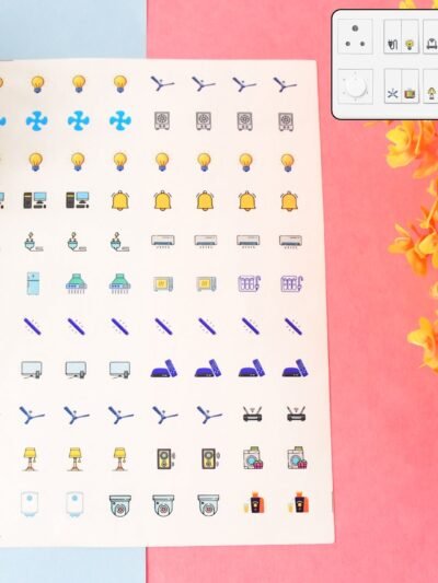 Switch Icon Sticker Sheet – 88 Visual Labels for Easy Switchboard Use
