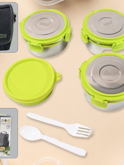 Stainless Steel Tiffin Lunch Box – Leakproof & Airtight | Ganesh