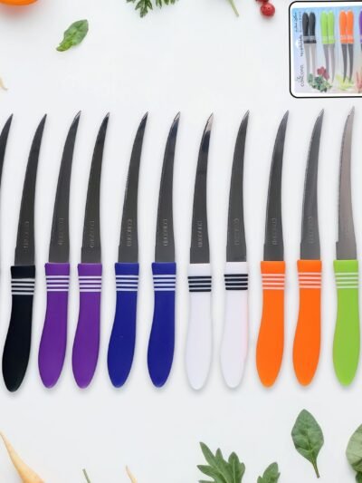 Stainless Steel Serrated Knife Set – 12-Piece Multipurpose Kitchen Cutlery