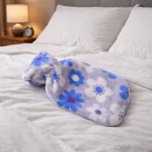 Floral Printed Hot Water Bag – Soft Plush Cover for Pain Relief
