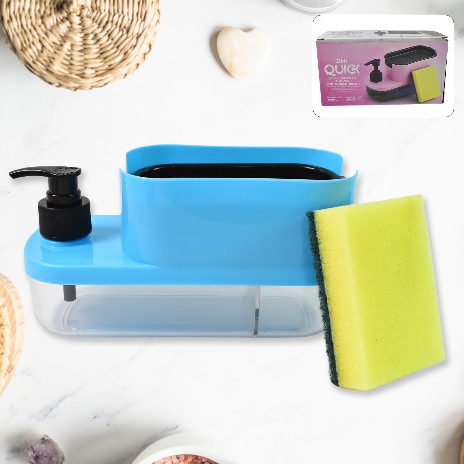 3-in-1 Soap Dispenser � Kitchen & Bathroom Organizer | VelvetBubbles