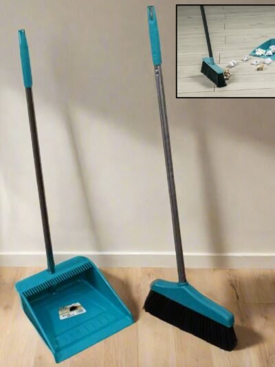 Long Handle Dustpan and Brush – Ergonomic Cleaning Set | VoltDesk