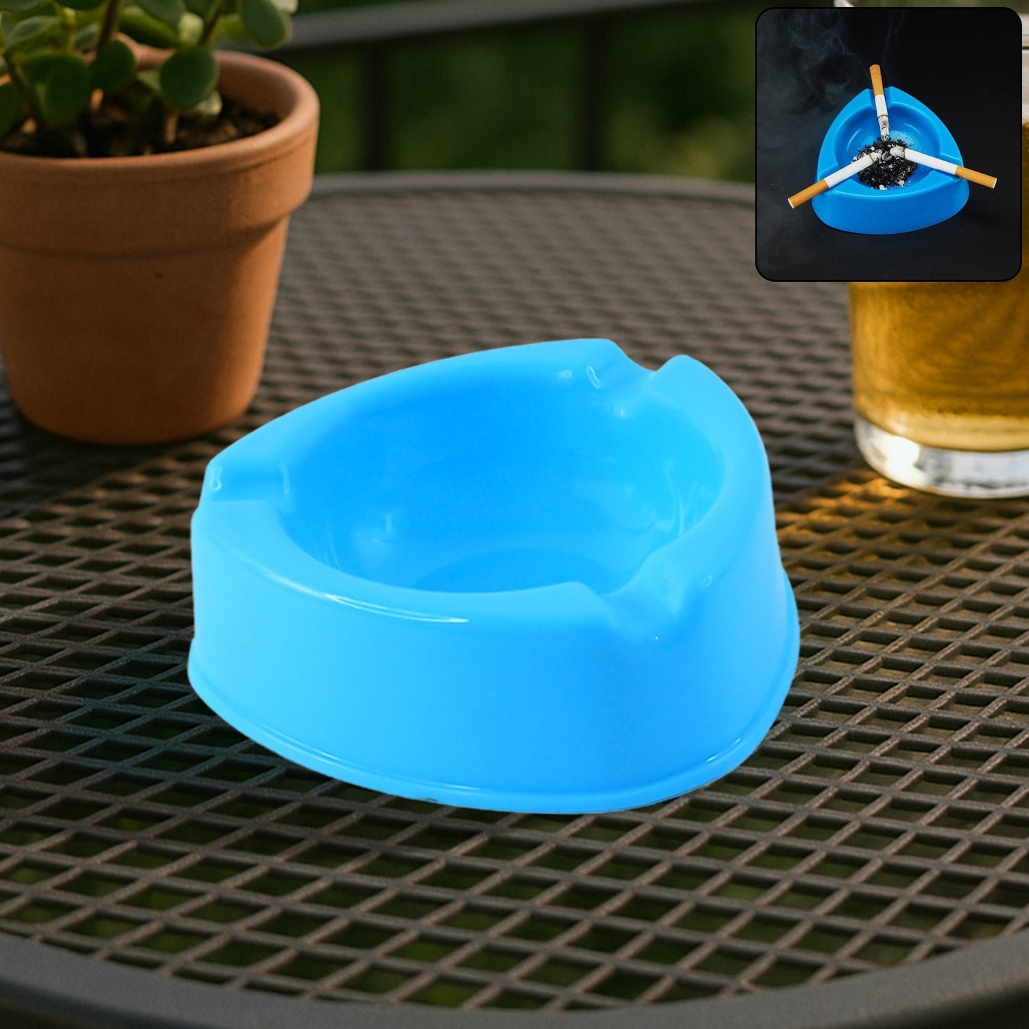 Plastic Ashtray – Heavy Duty, Unbreakable & Heat-Resistant