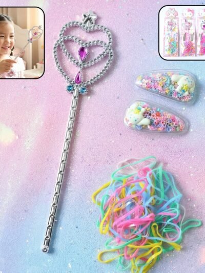 Girls Hair Accessories Kit – Colourful Styling & Play Set