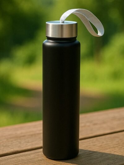 Portable Stainless Steel Water Bottle – 250ml Leakproof with Strap