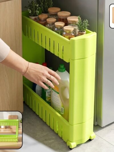 Slim Storage Rack – Space-Saving Multipurpose Organizer for Narrow Spaces