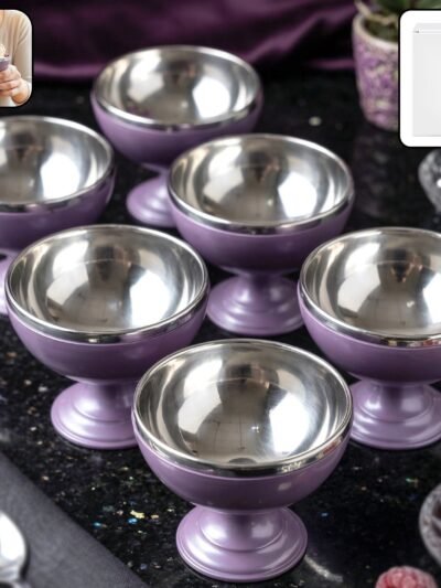 Stainless Steel Dessert Bowl Set – Elegant & Durable Serving Cups