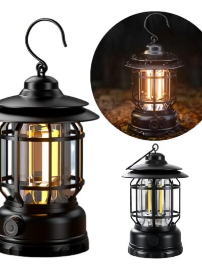 Rechargeable LED Camping Lantern � Retro Dimmable Light | Garden Vera