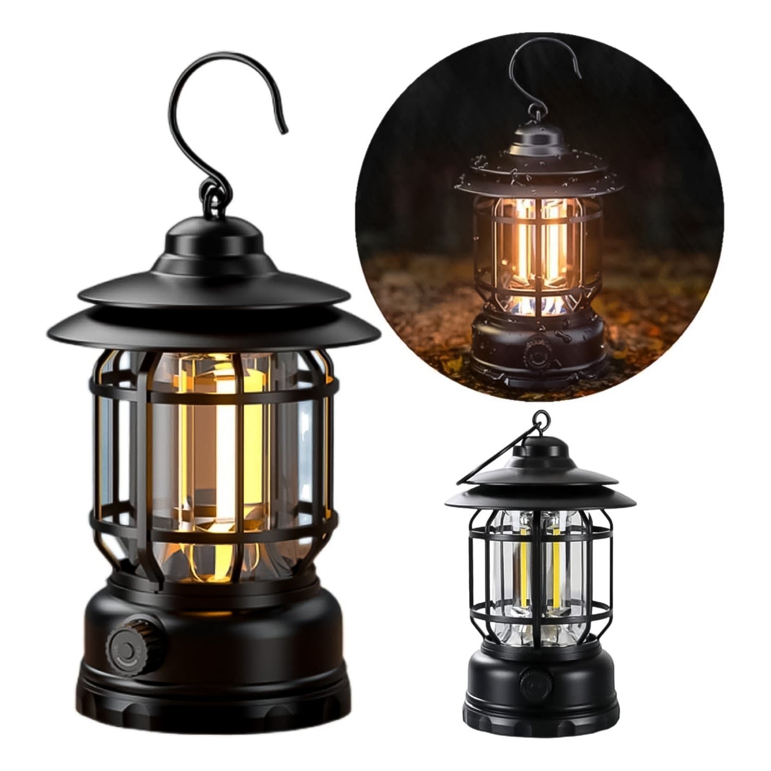 Rechargeable LED Camping Lantern � Retro Dimmable Light | Garden Vera